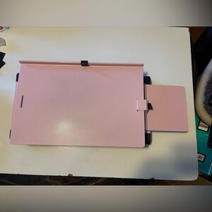 Uncaged, ergonomics folding computer desk, Pink fully adjustable Tabletop size i